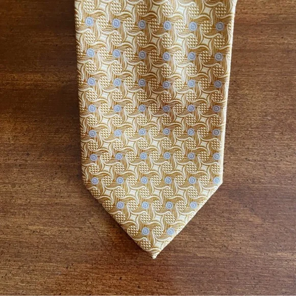 Gold Blue Alexander Julian Tie - Picture 3 of 5
